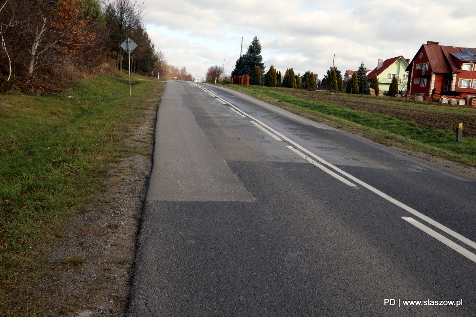 Droga prowadząca od Mostek do Bogorii