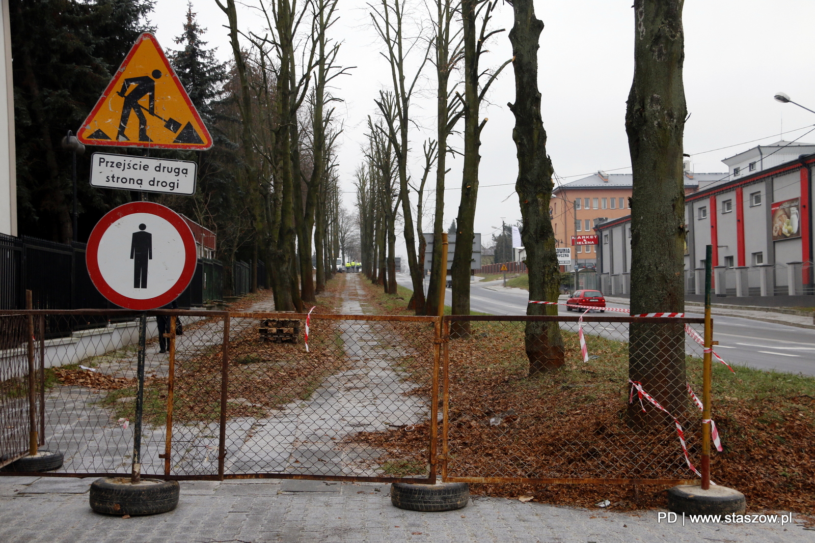 Remont chodnika przy ulicy Krakowskiej