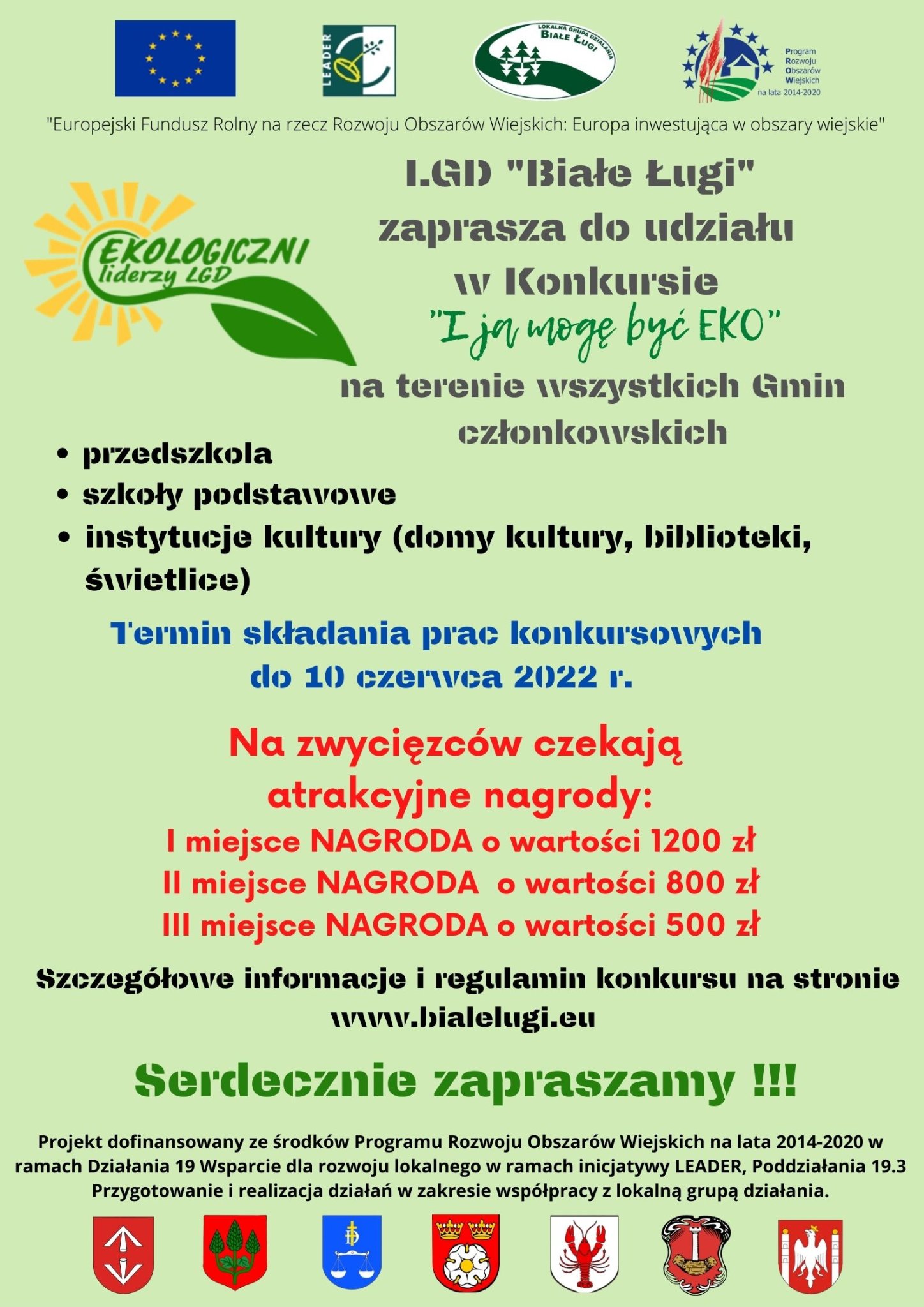 Plakat informacyjny: Konkurs „I ja mogę być EKO