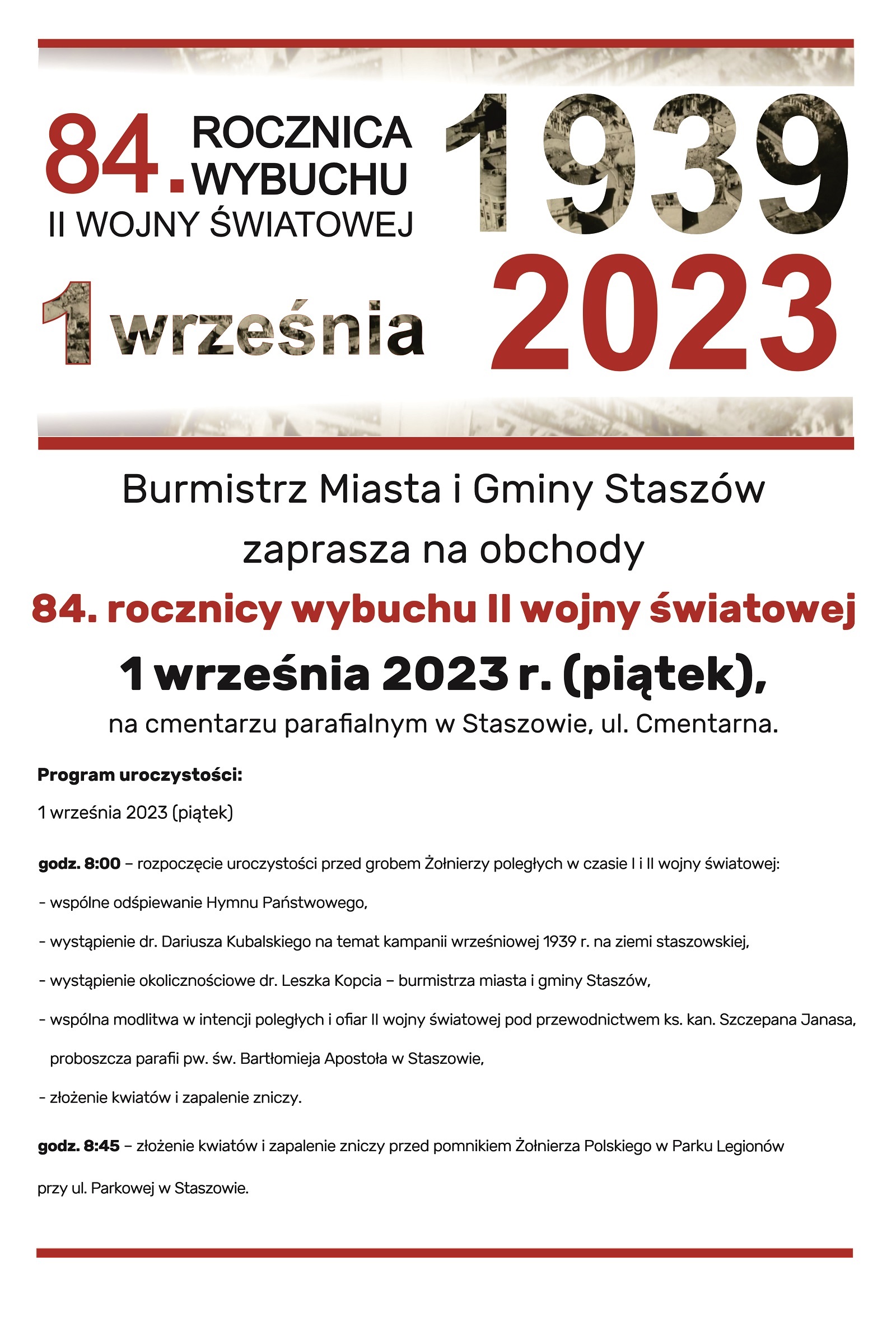 84. rocznica wybuchu II wojny światowej