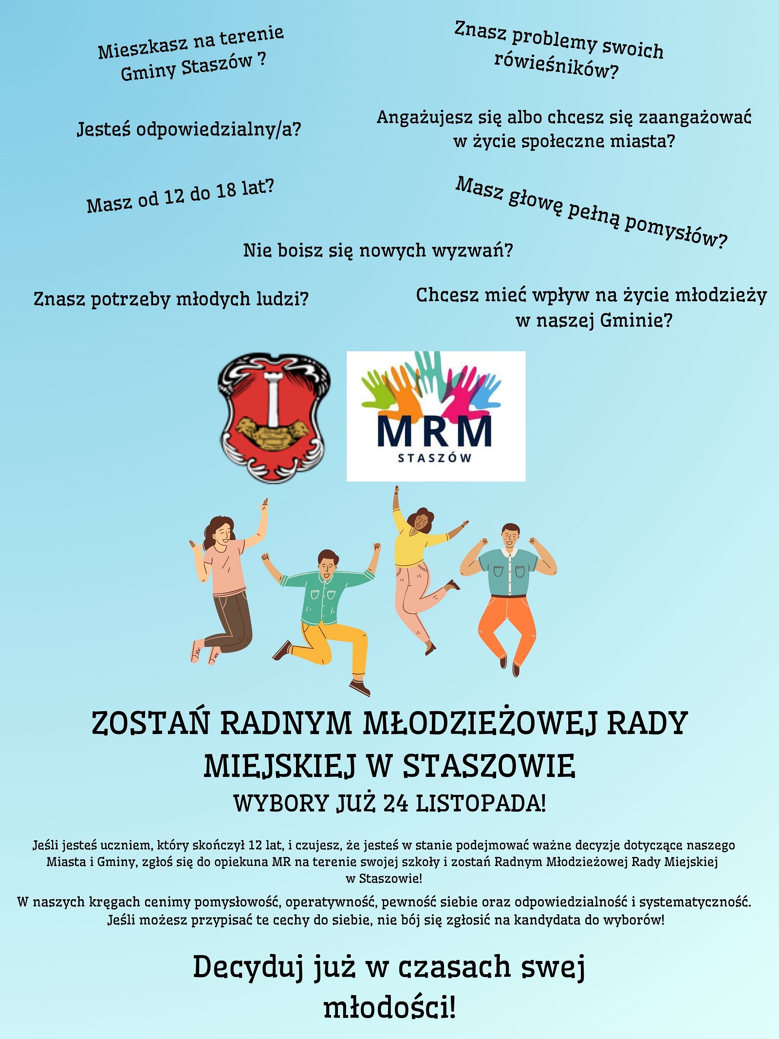 ZOSTAŃ RADNYM MŁODZIEŻOWEJ RADY MIEJSKIEJ W STASZOWIE 