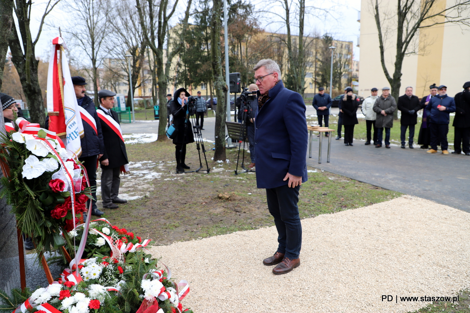 Uroczyste odsłonięcie pomnika ku czci 'Solidarności i świętego Jana Pawła II