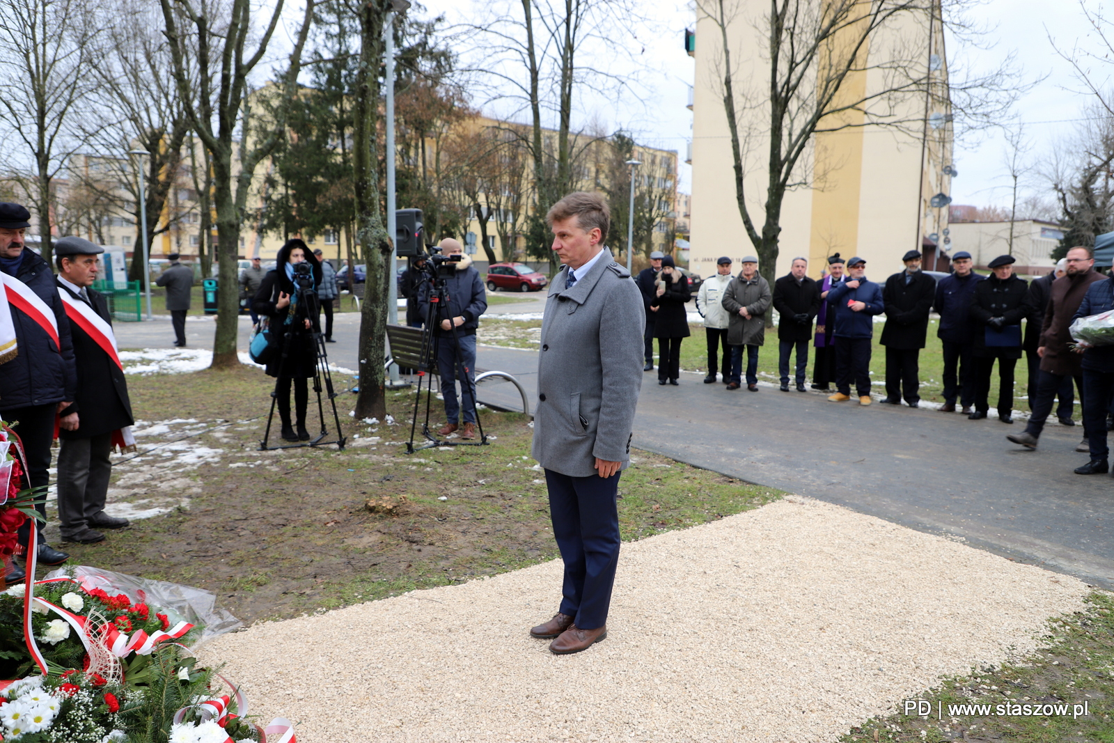 Uroczyste odsłonięcie pomnika ku czci 'Solidarności i świętego Jana Pawła II