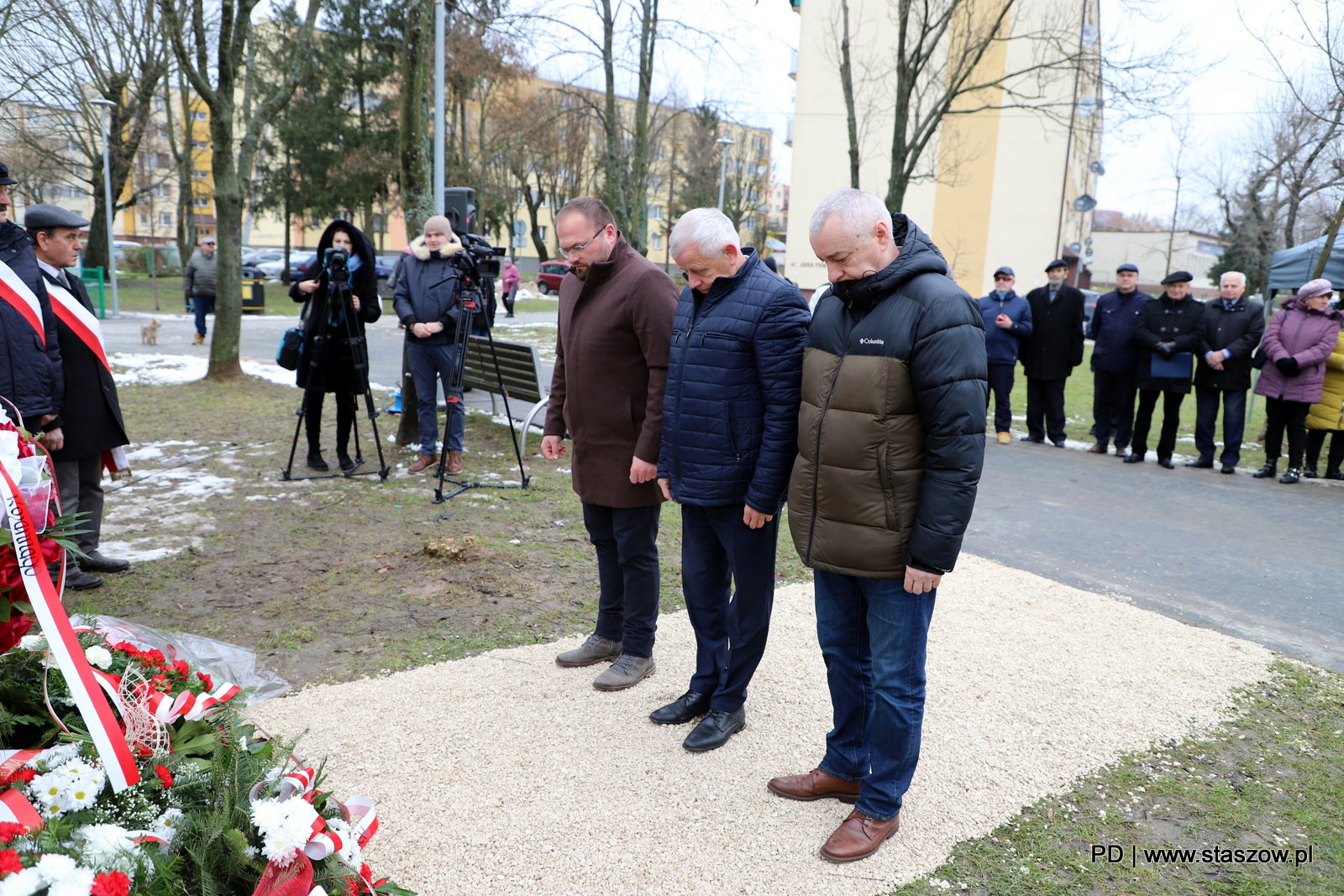 Uroczyste odsłonięcie pomnika ku czci 'Solidarności i świętego Jana Pawła II