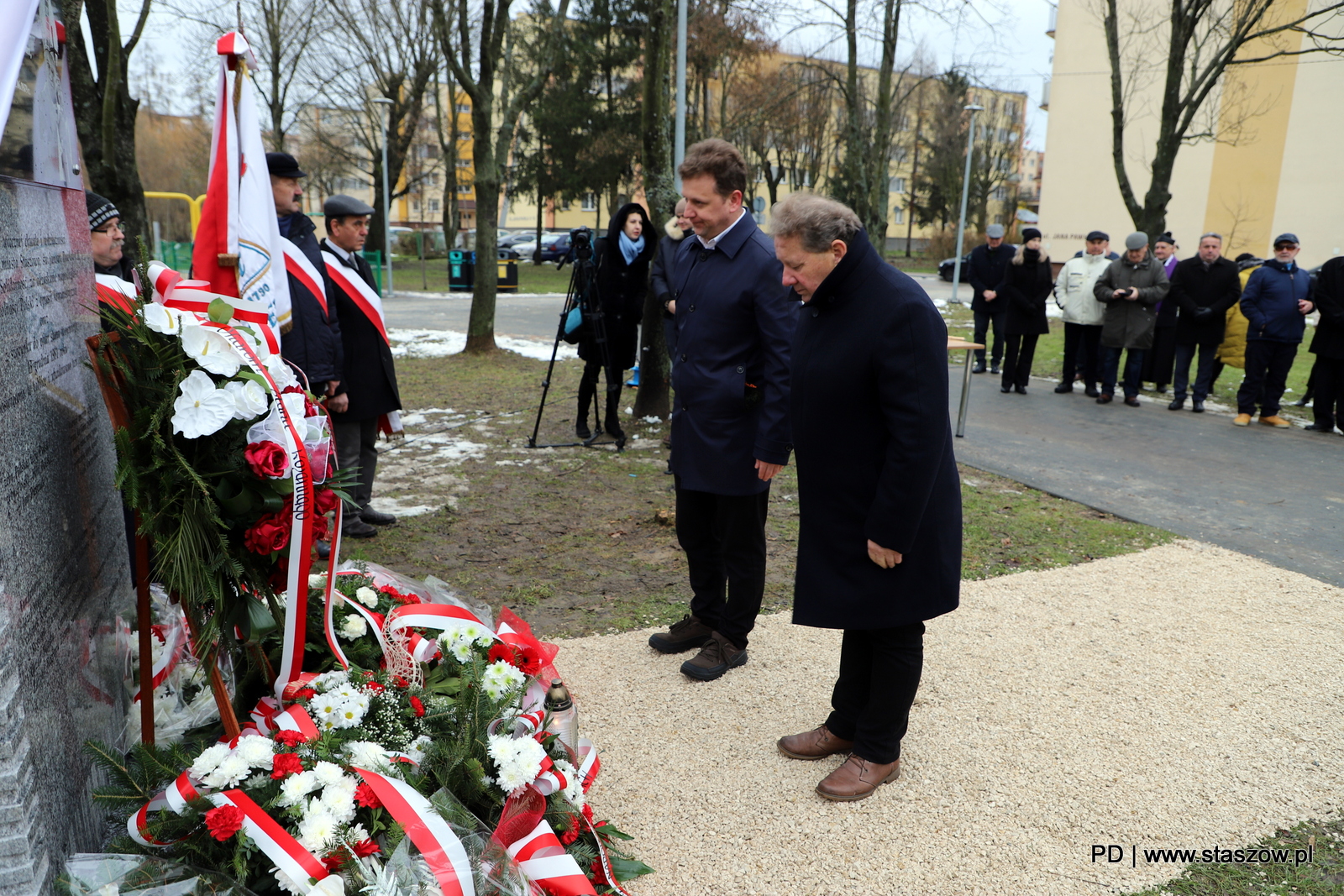 Uroczyste odsłonięcie pomnika ku czci 'Solidarności i świętego Jana Pawła II