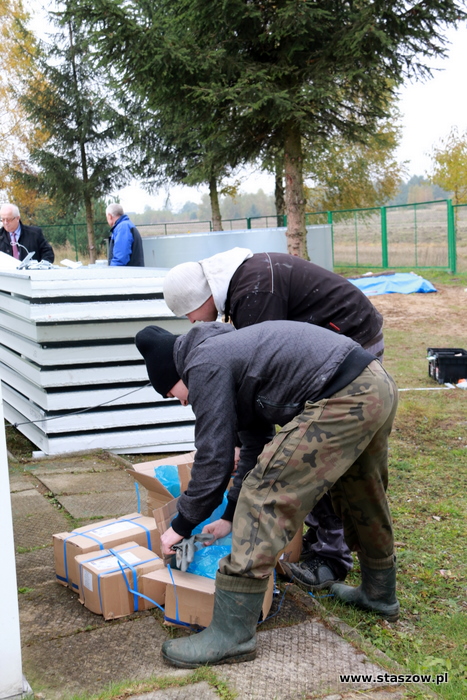 na zdjęciu budowa zbiornika retencyjnego w Sztombergach 